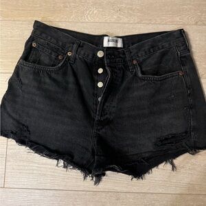 Agolde Parker distressed shorts in “record”